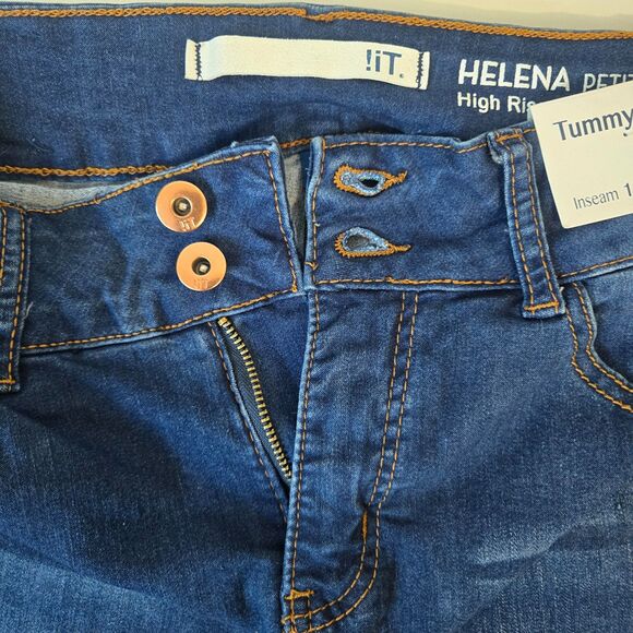 NWT !iT Helena Petite Tummy Tuck High Rise Skinny Capri Jeans | Size 10P - Picture 4 of 14